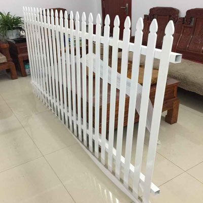 White Aluminum Spear Top Fencing